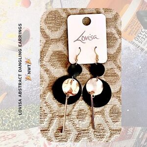 🎉🎉Lovisa Gold & Black Coated Disc Stick Drop Earrings